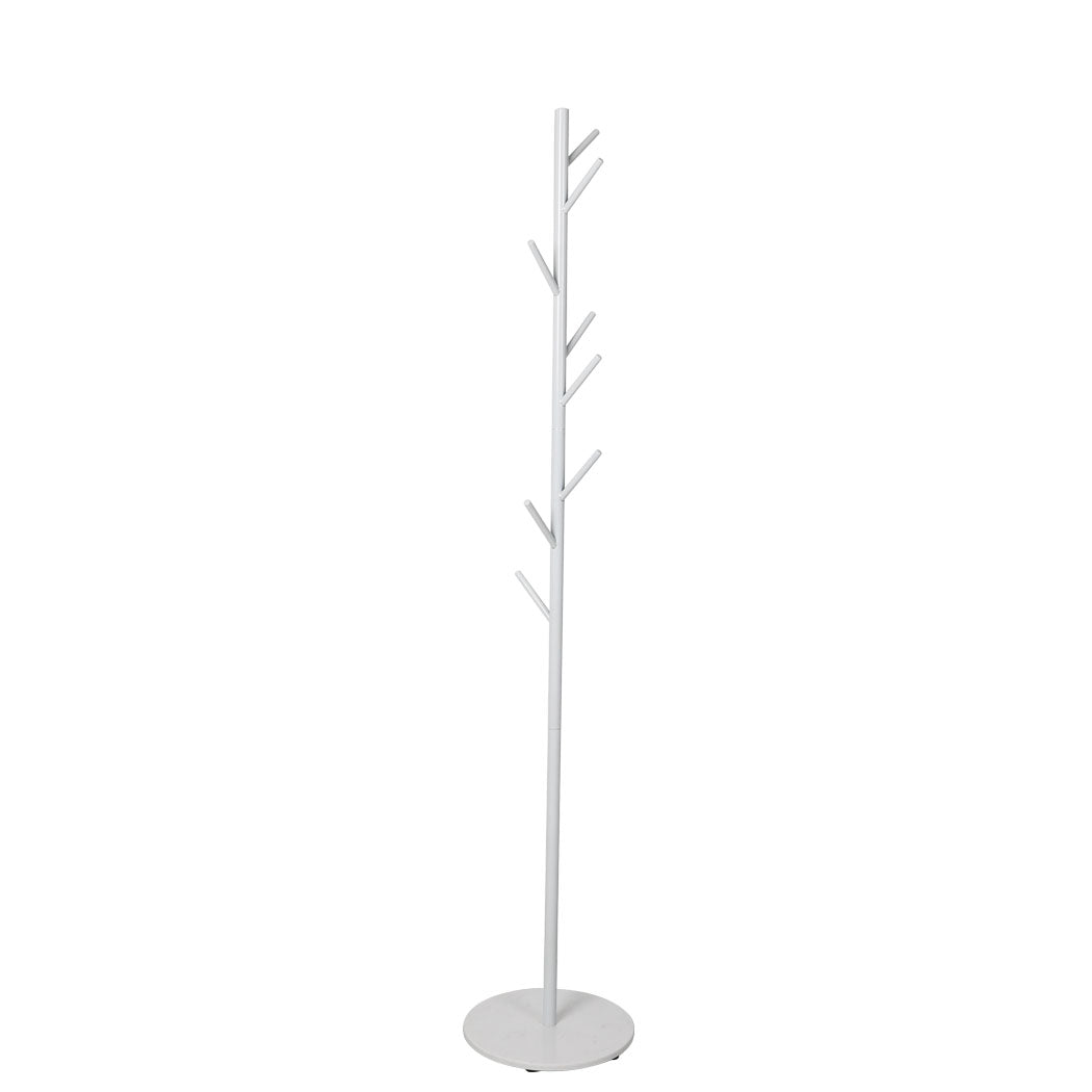 Levede Coat Rack Hat Clothes Stand Hanger White-0