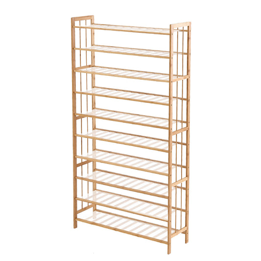 Levede Bamboo Shoe Rack Storage Wooden-0