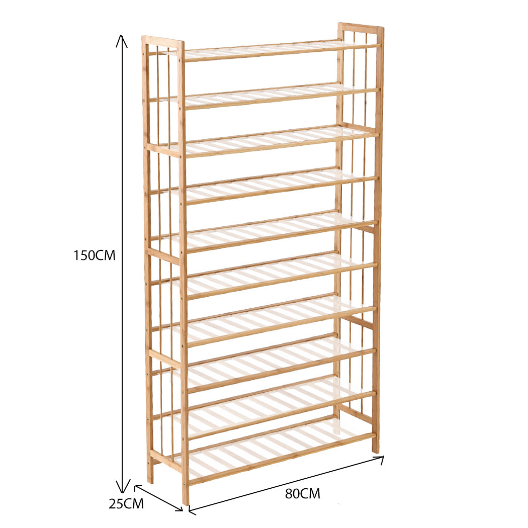 Levede Bamboo Shoe Rack Storage Wooden-1