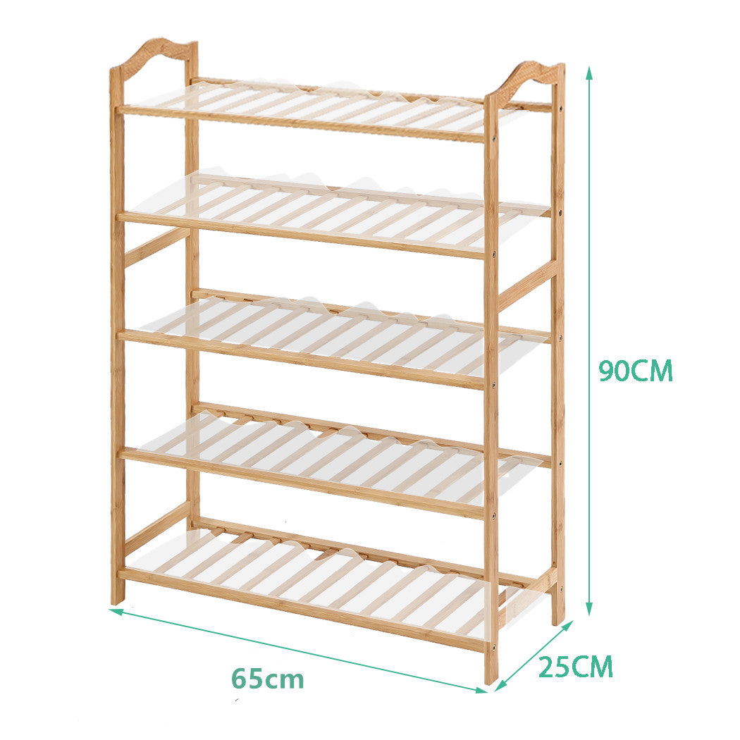 Levede Bamboo Shoe Rack Storage Wooden-1
