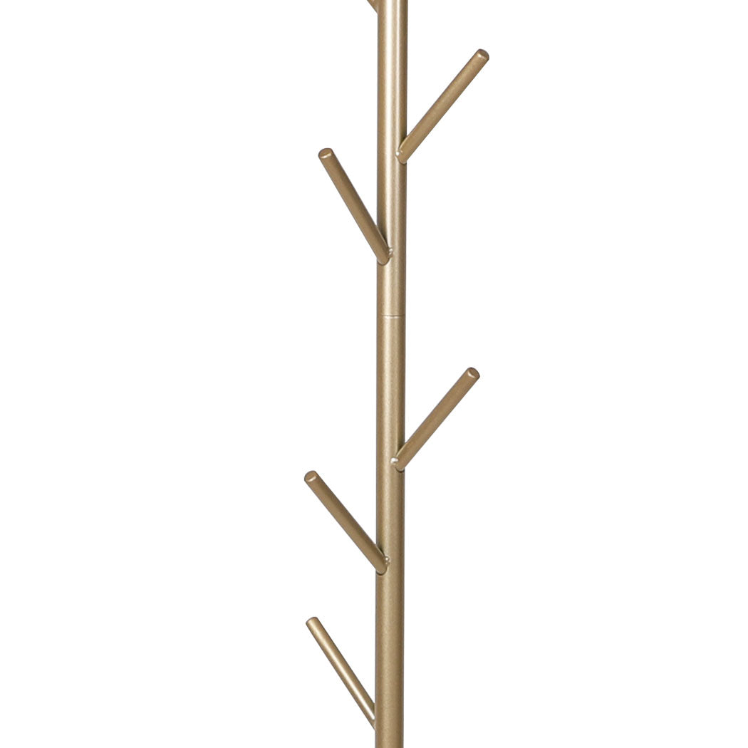 Levede Coat Rack Hat Clothes Stand Hanger Gold-4