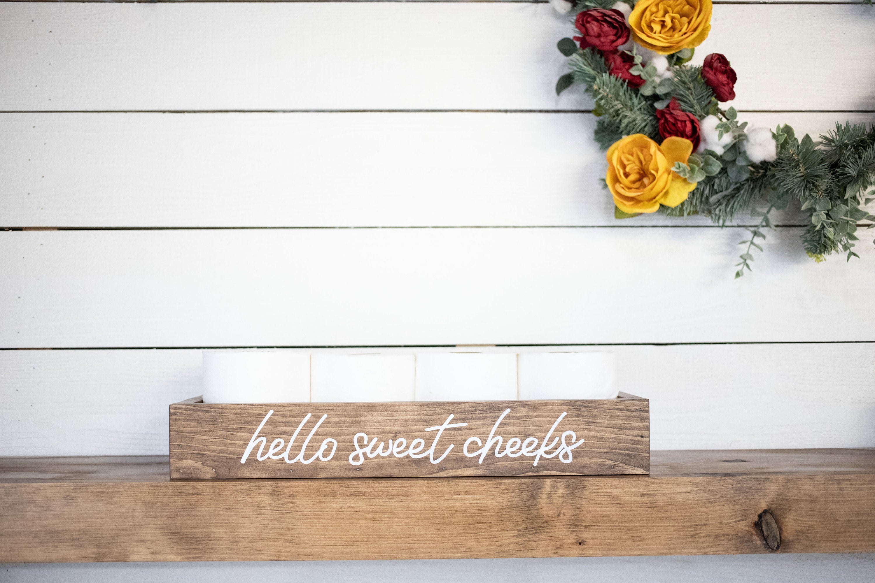 Bathroom Storage Wood Box-1