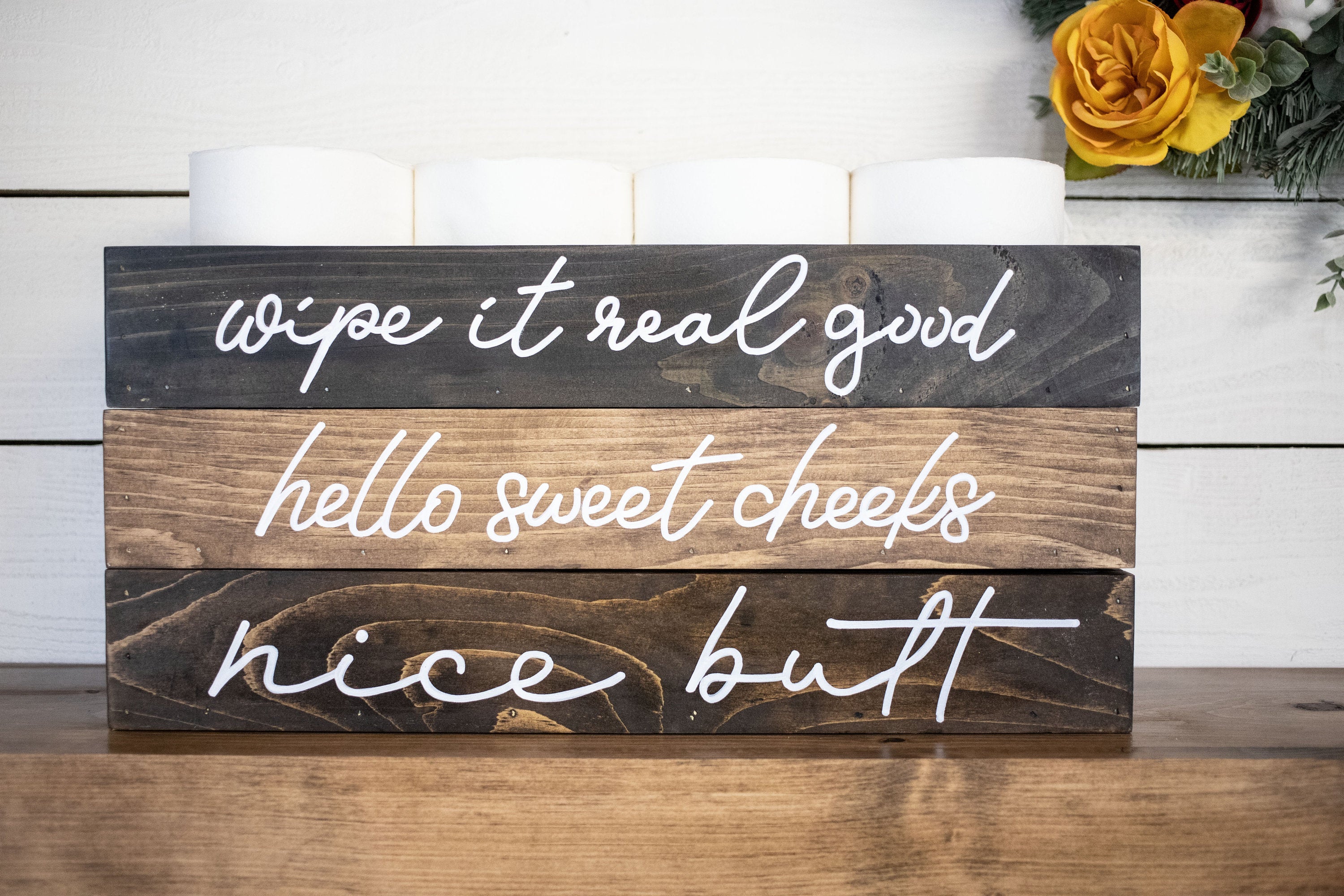 Bathroom Storage Wood Box-3