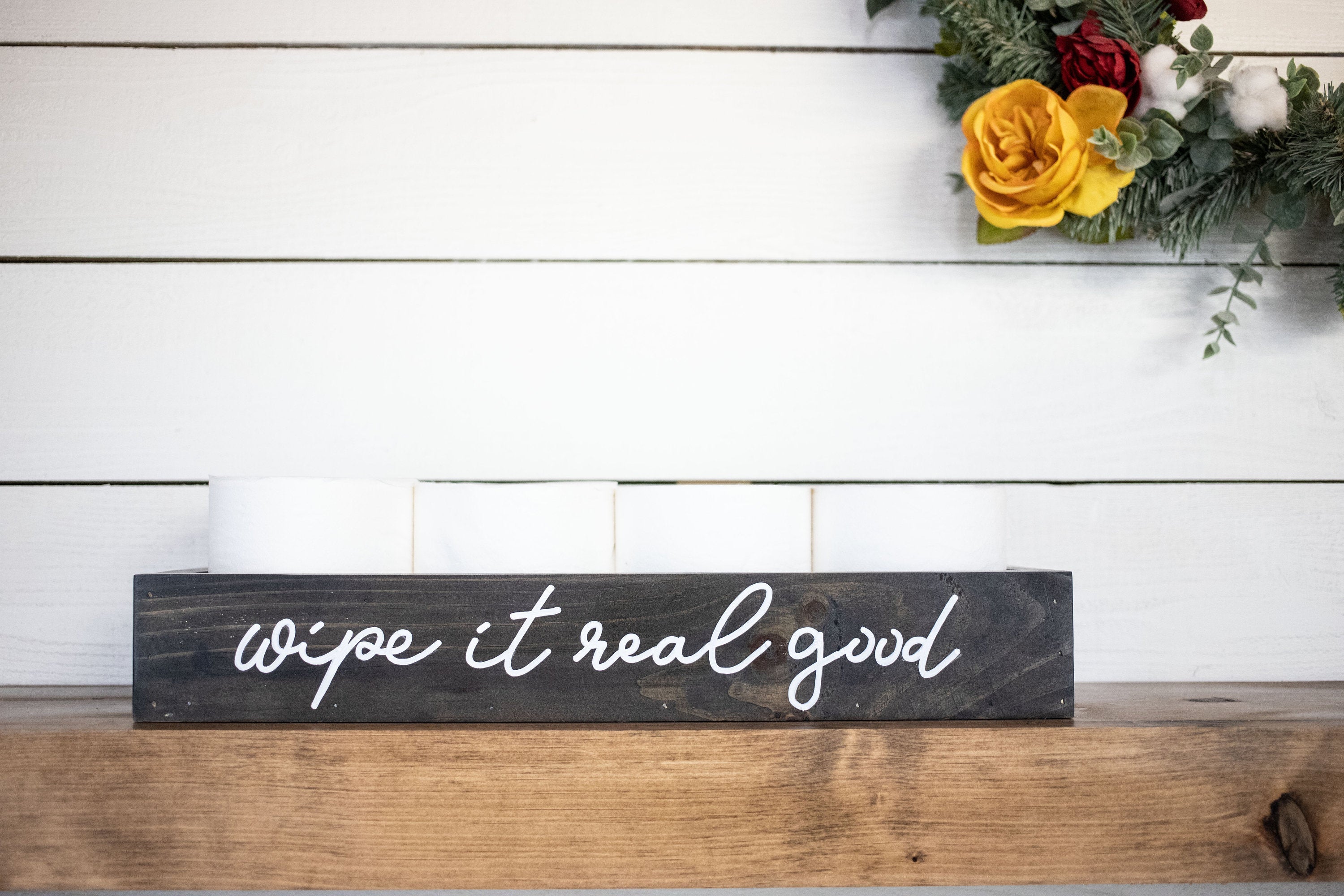 Bathroom Storage Wood Box-0