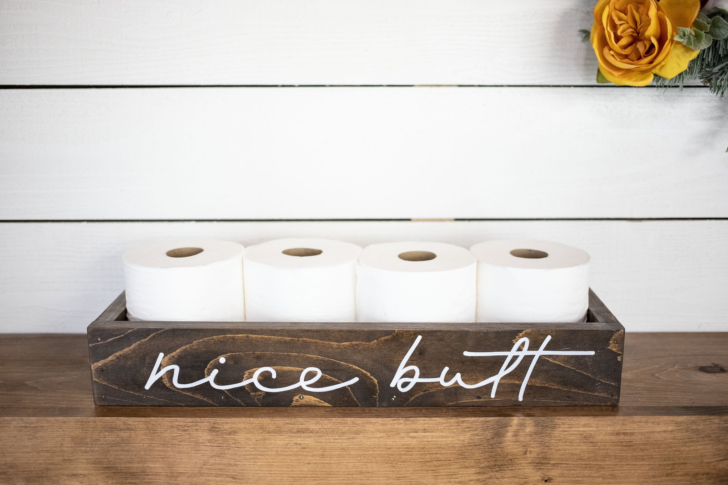 Bathroom Storage Wood Box-2