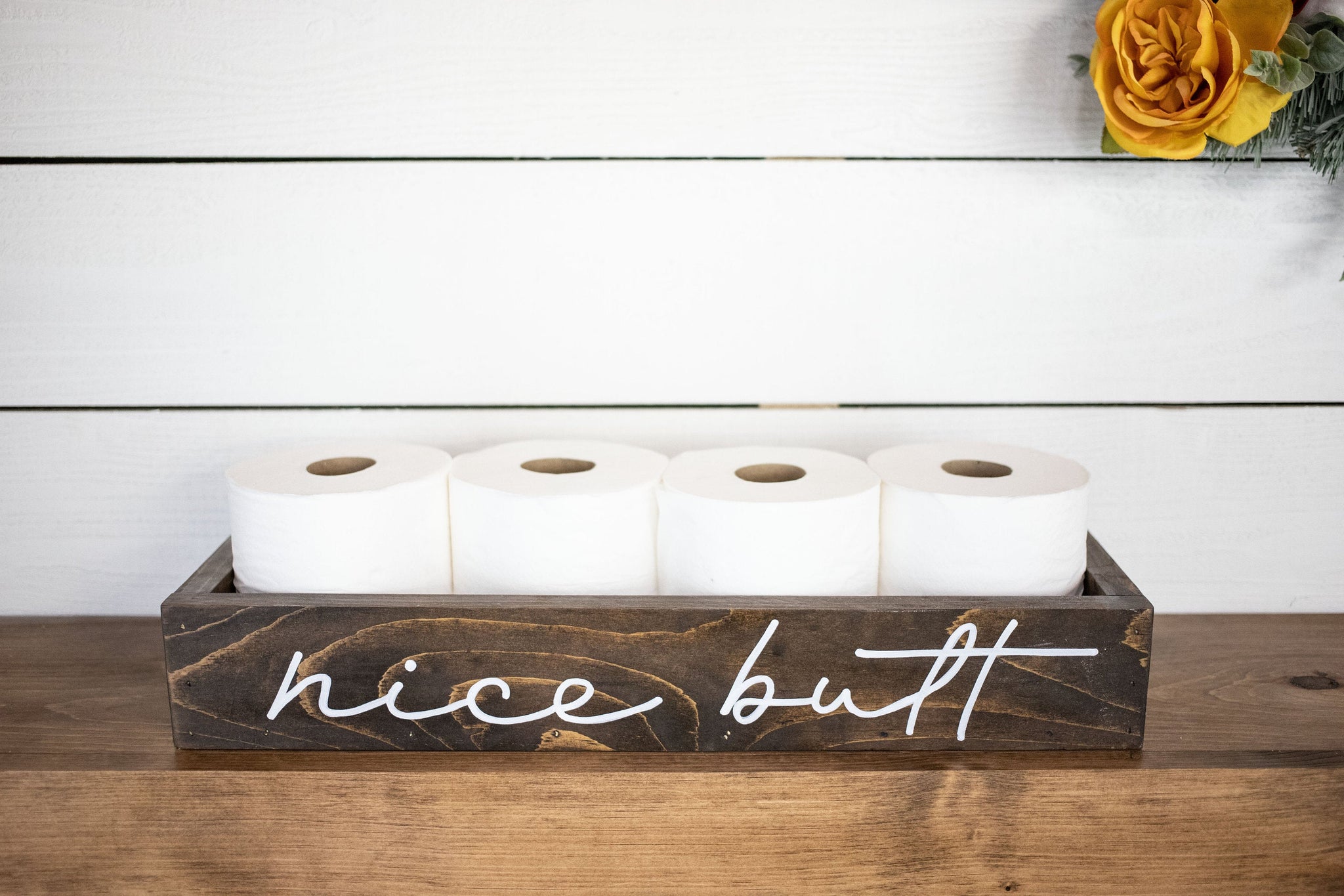 Bathroom Storage Wood Box-2