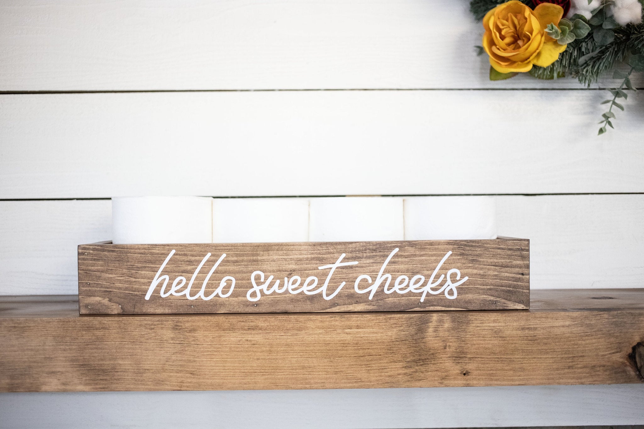 Bathroom Storage Wood Box-4