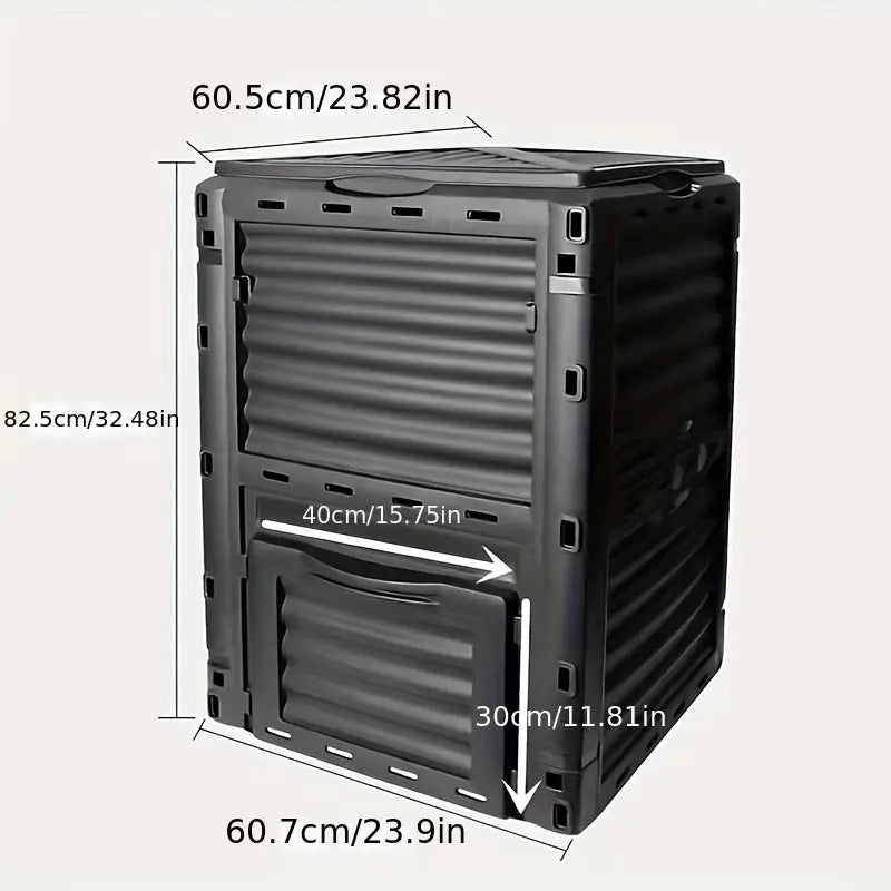 Square Compost Bin with Lid-3