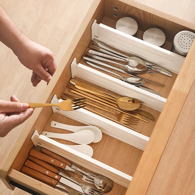 Retractable Drawer Organizer Divider | Kitchen, Makeup & Underwear Storage-3