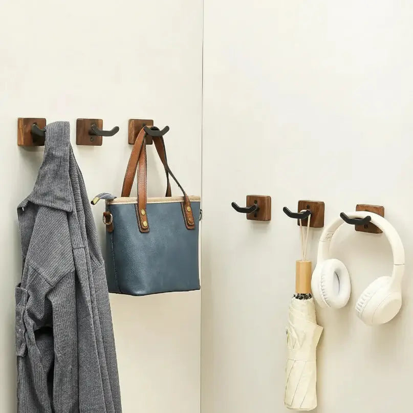 Matte Black Wall Coat Hooks Rack for Modern Home Decor 3 Pack-2