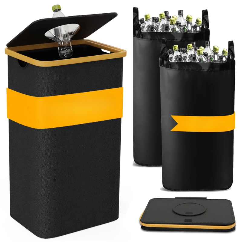 Household Recycling Bin with 2 Detachable Inner Bags-0