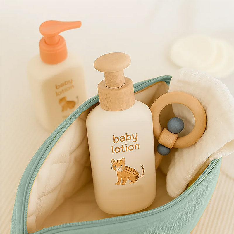 trousse de toilette bebe coton bio papate vert biologique