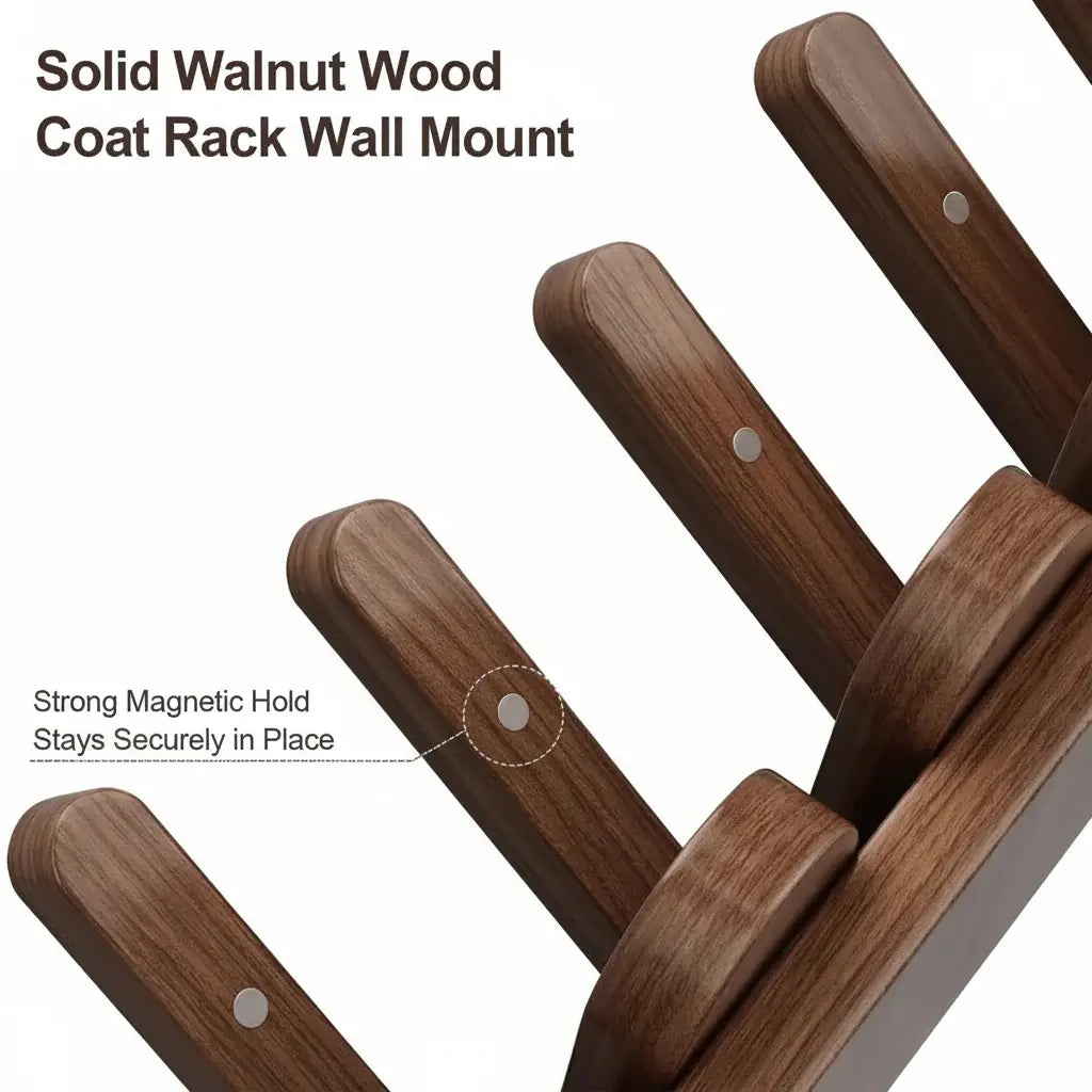 walnut wood wall mounted coat rack Wall Mount,Wall Mounted Coat Rack-2